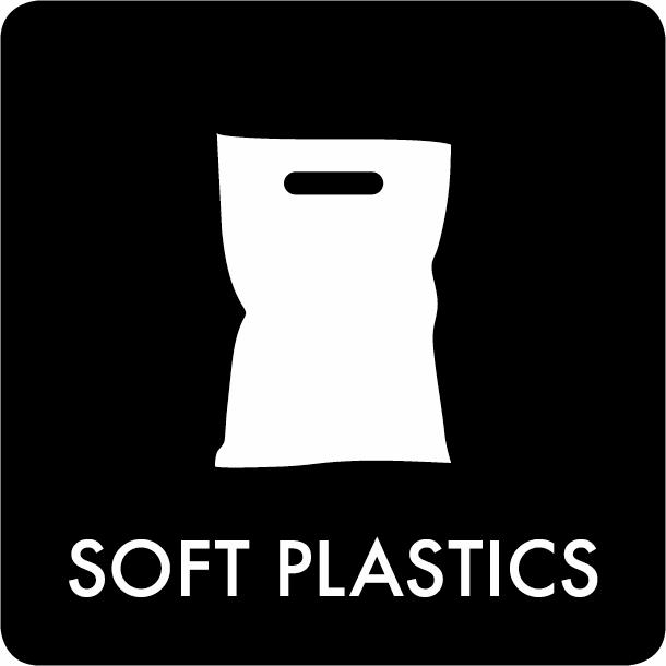 Piktogram Soft plastics 12x12 cm Självhäftande Svart