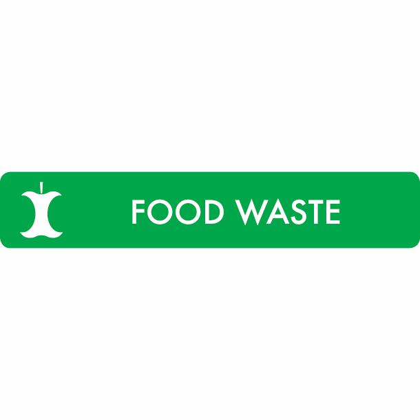 Piktogram Food waste 16x3 cm Självhäftande Grön