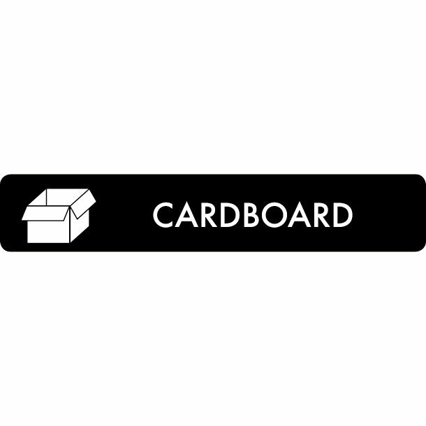 Piktogram Cardboard 16x3 cm Självhäftande Svart