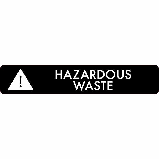 Piktogram Hazardous waste 16x3 cm Självhäftande Svart